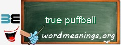 WordMeaning blackboard for true puffball